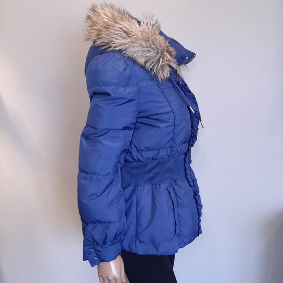 Sold JUICY COUTURE DOWN FILLED Hooded Faux Fur Puffer Coat Jacket Parka Winter - Picture 11 of 15